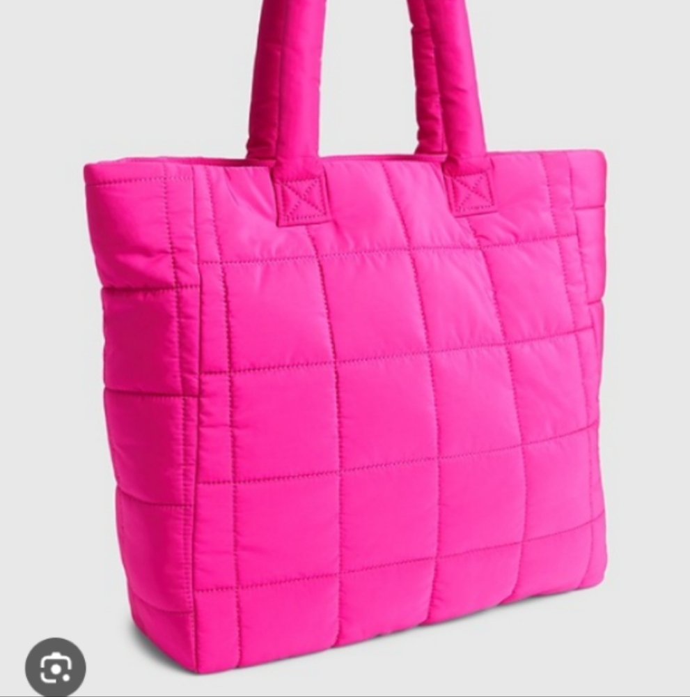 GAP Vibrant Pink Quilted Tote